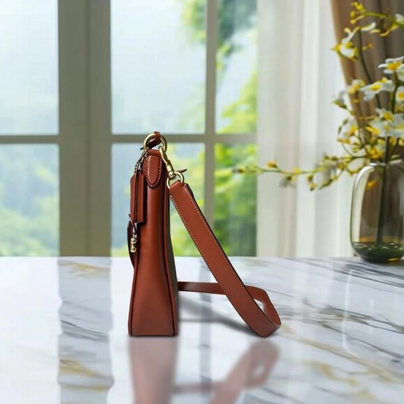 Coach Chaise Crossbody Bag In Signature Canvas C8487 - Tan Rust - Picture 4 of 10